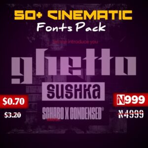 50+ Cinematic Fonts Pack